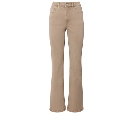 Beżowe dżinsy typu bootcut – fason „Lou”