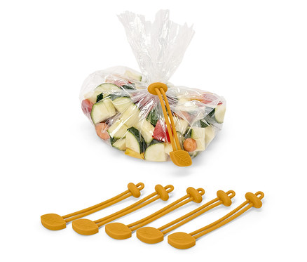 Silikonowe zamknięcia do opakowań, 6 sztuk