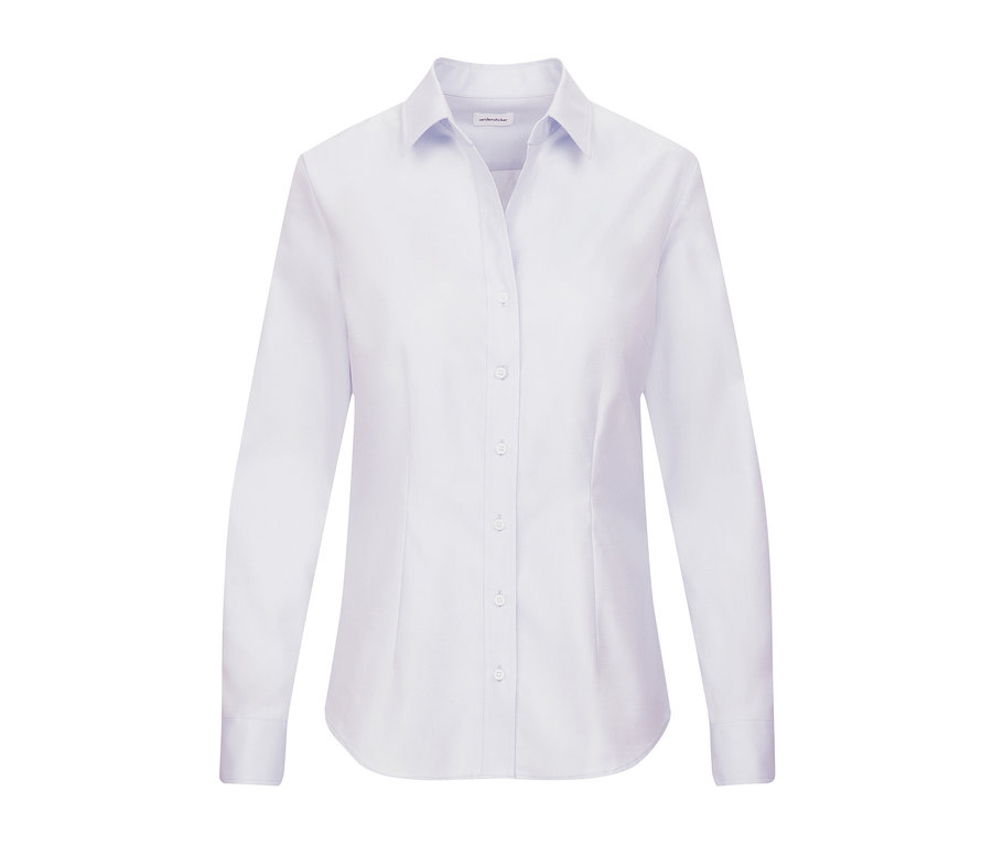 Jasnoniebieska koszula z twillu Seidensticker z długimi rękawami i guzikami.