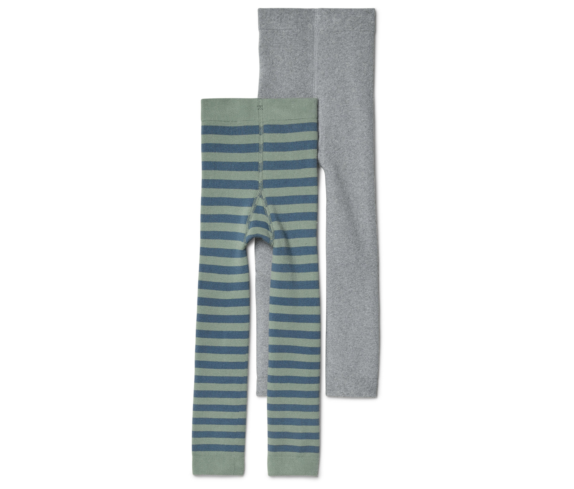 Tchibo - Dziecięce legginsy z dzianiny frotte, 2 pary, ciemnozielone
