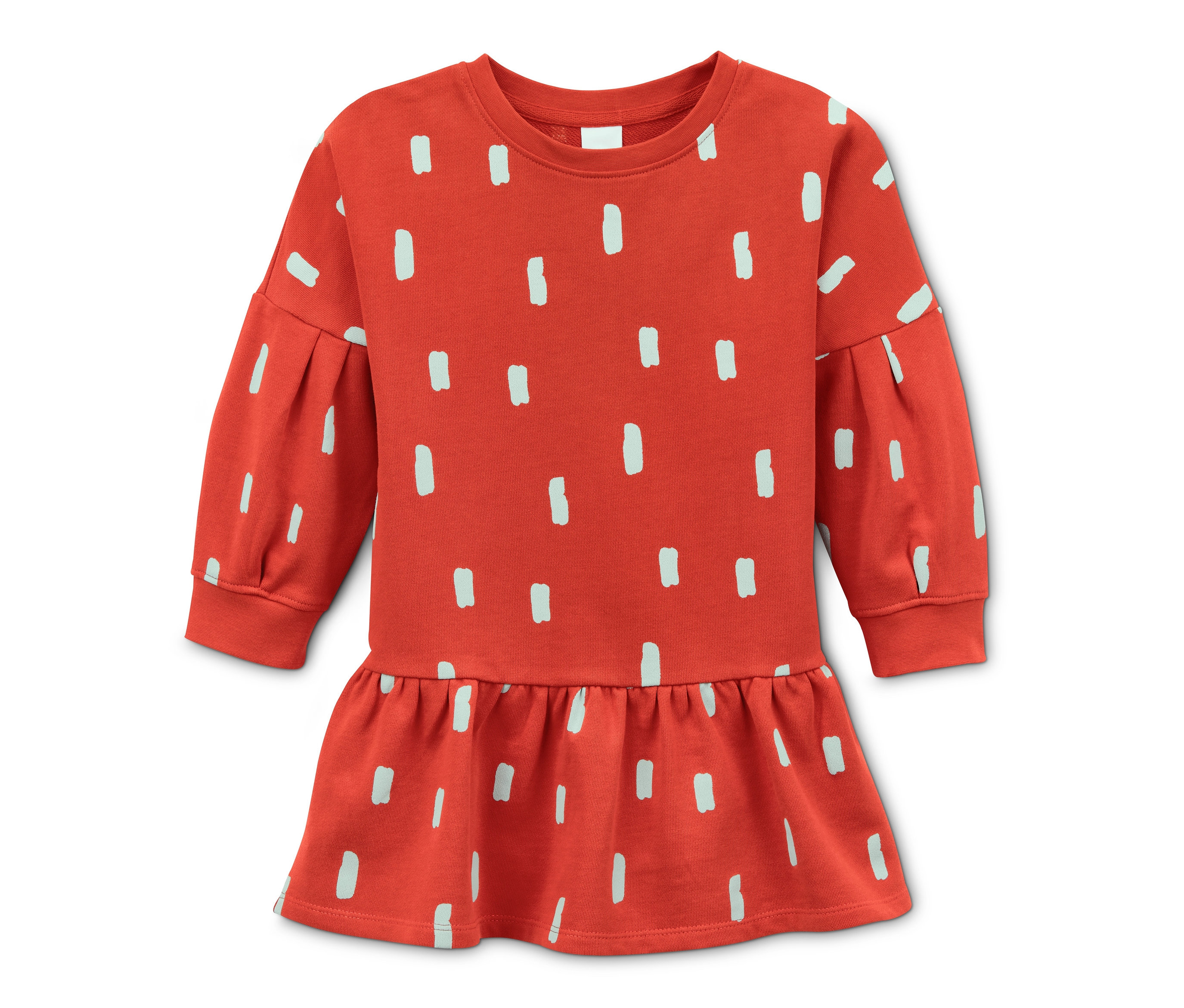 Tchibo - Sukienka dresowa z bawełny ekologicznej- niebieski/pomarańczowy/z nadrukiem