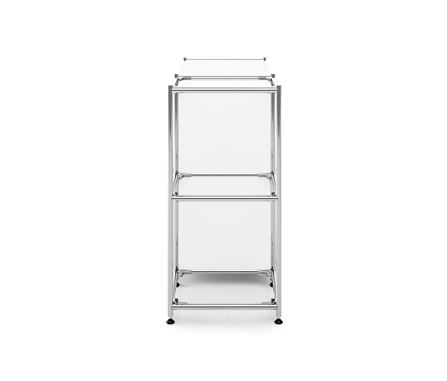 Metalowa szafka typu sideboard „CN3” z 2 klapami, biała.