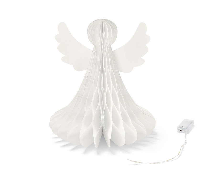 Duży papierowy anioł LED.