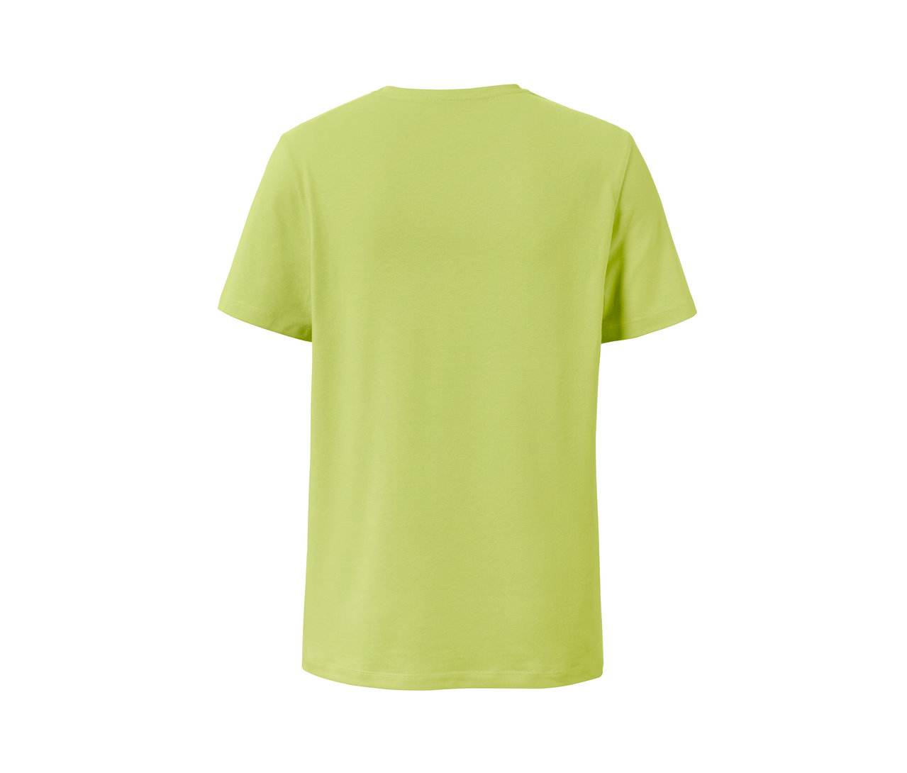 Widok z tyłu na zieloną koszulkę funkcyjną.