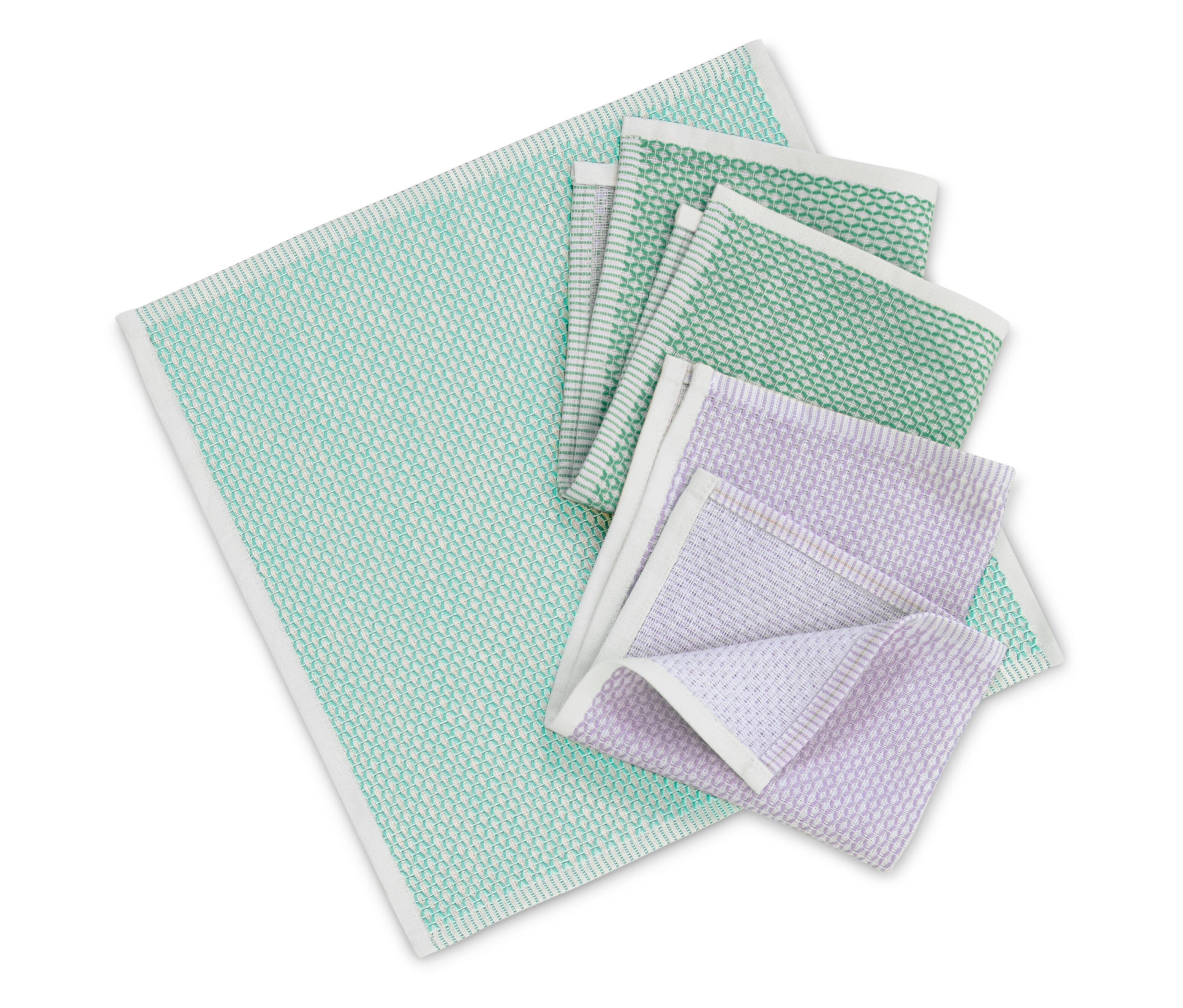 Tchibo - Ściereczki do zmywania - kolor: turkusowy/beżowy