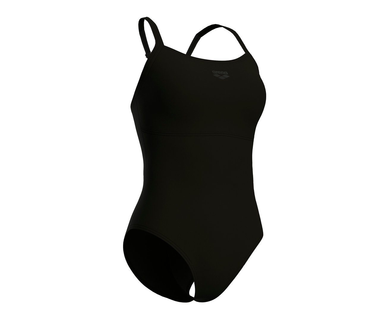 Czarny kostium kąpielowy z biustonoszem arena Feel Solid Lightdrop Back.