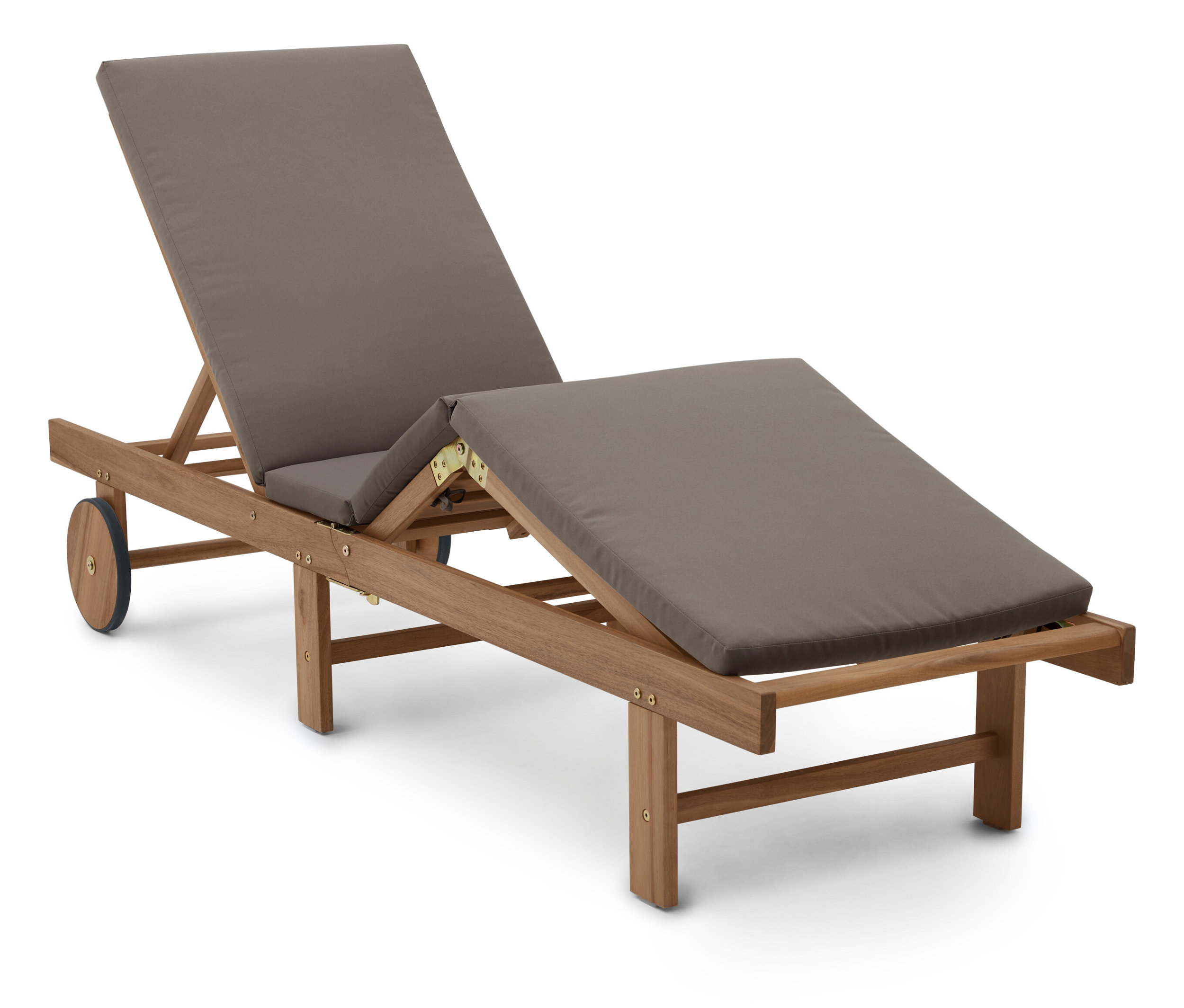 Tchibo - Klasyczny leżak ogrodowy - kolor: szary/brązowy