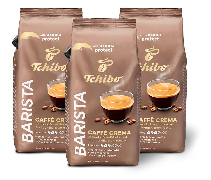 BARISTA Caffè Crema – 3 x 1 kg, kawa w ziarnach
