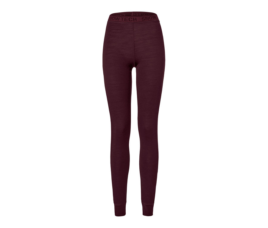 Czerwone kalesony funkcyjne z wełną merino.