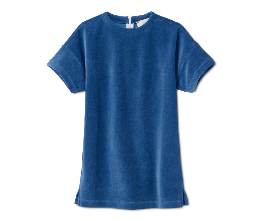 Niebieska sukienka sztruksowa ze stretchem.