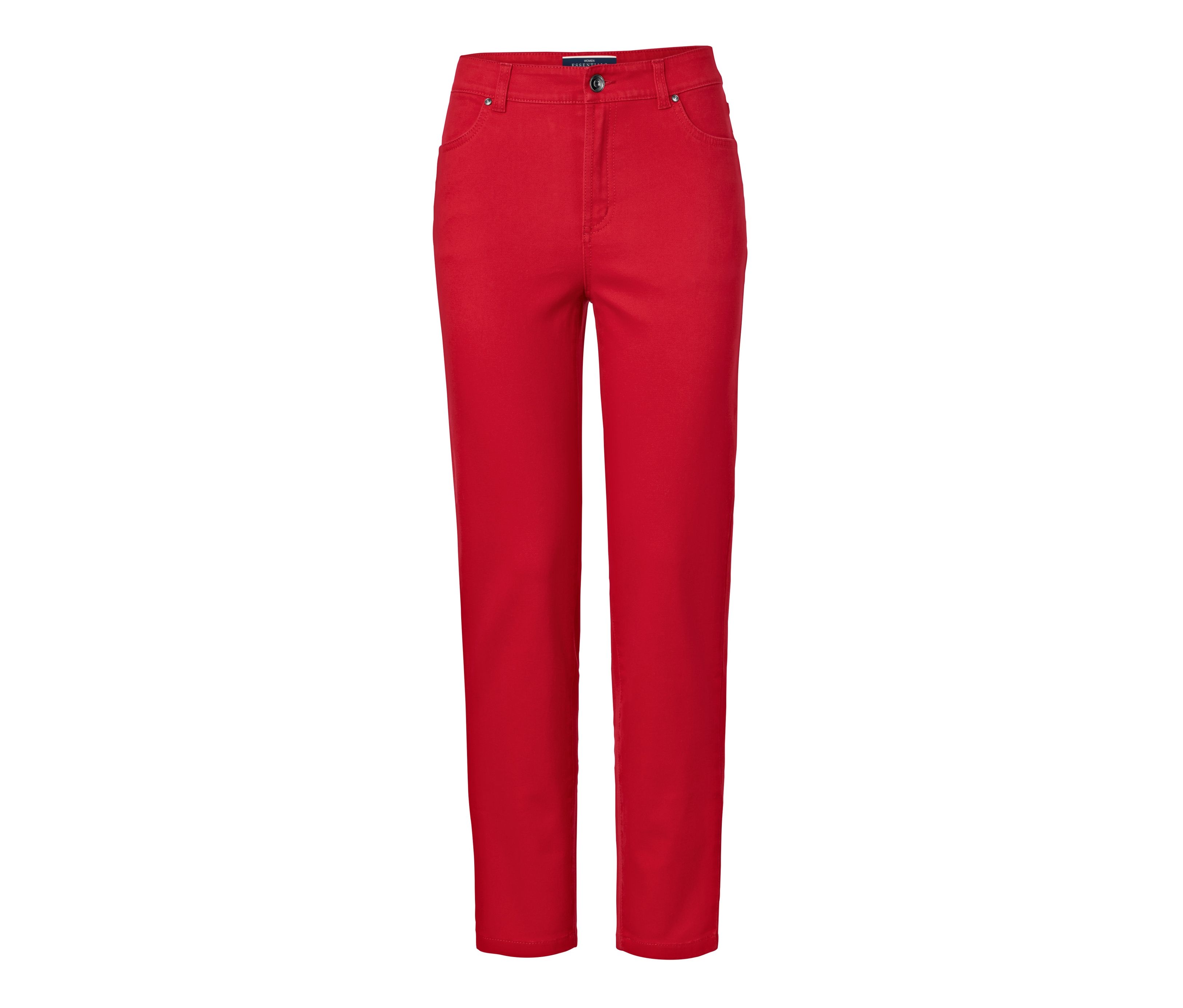 Tchibo - Spodnie z tkaniny twill, czerwony