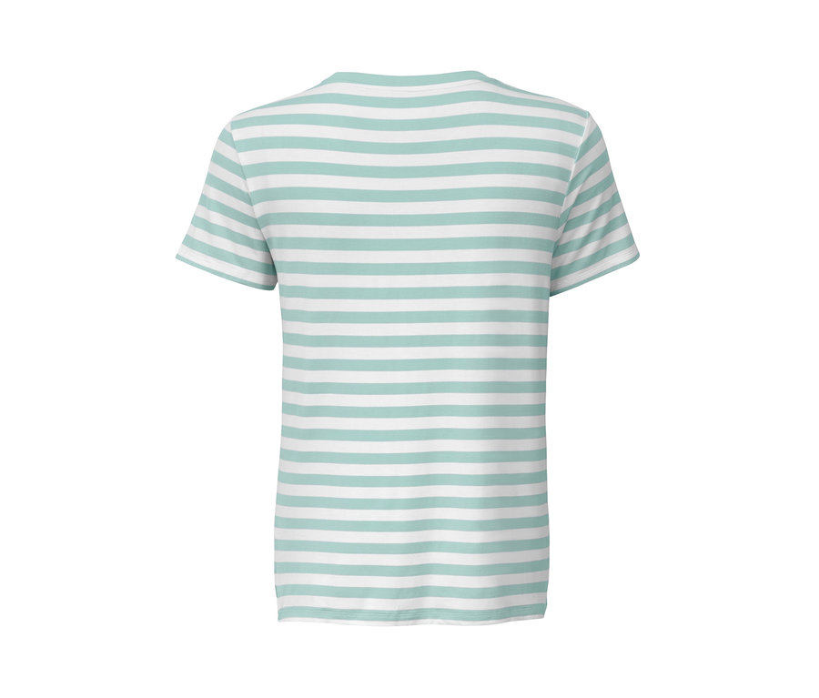 Koszulka w paski, miętowa.
