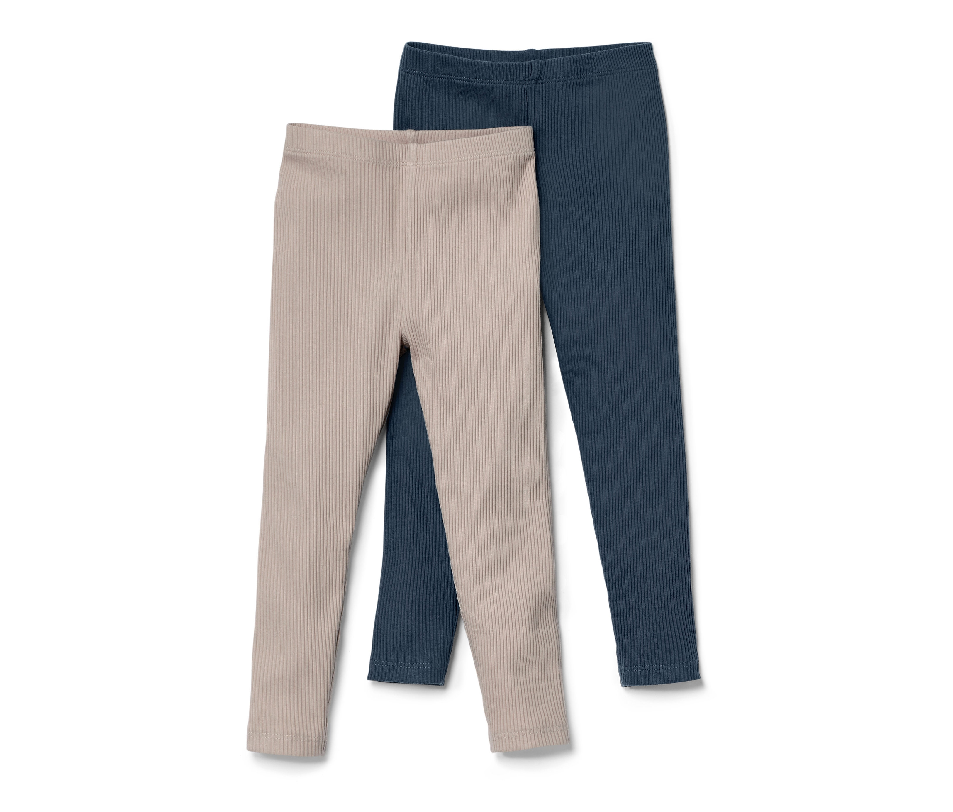 Tchibo - Prążkowane legginsy - rozmiar 98/104 - kolor: beżowy/różowy