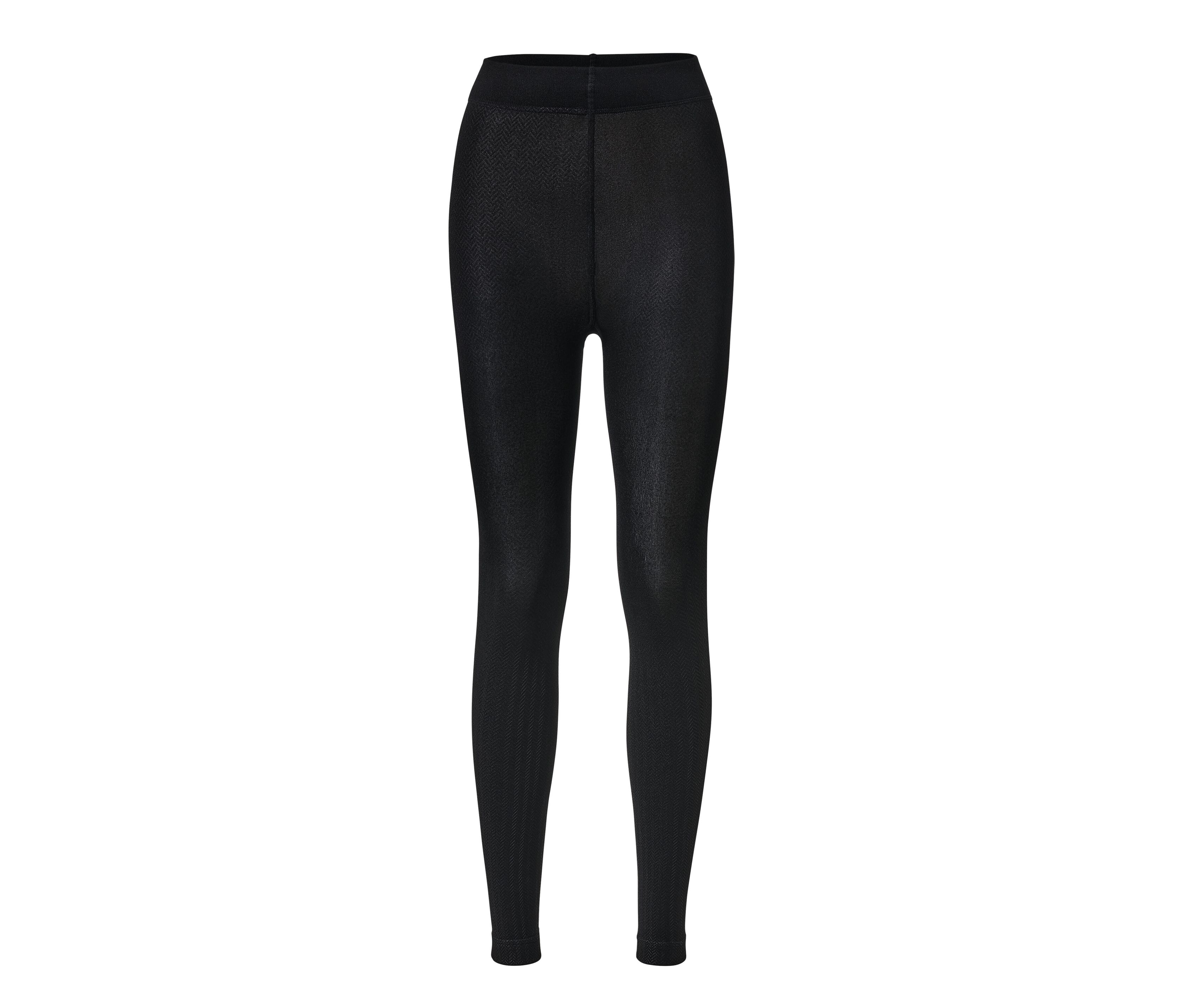 Tchibo - Ciepłe legginsy z tłoczeniem, czarny