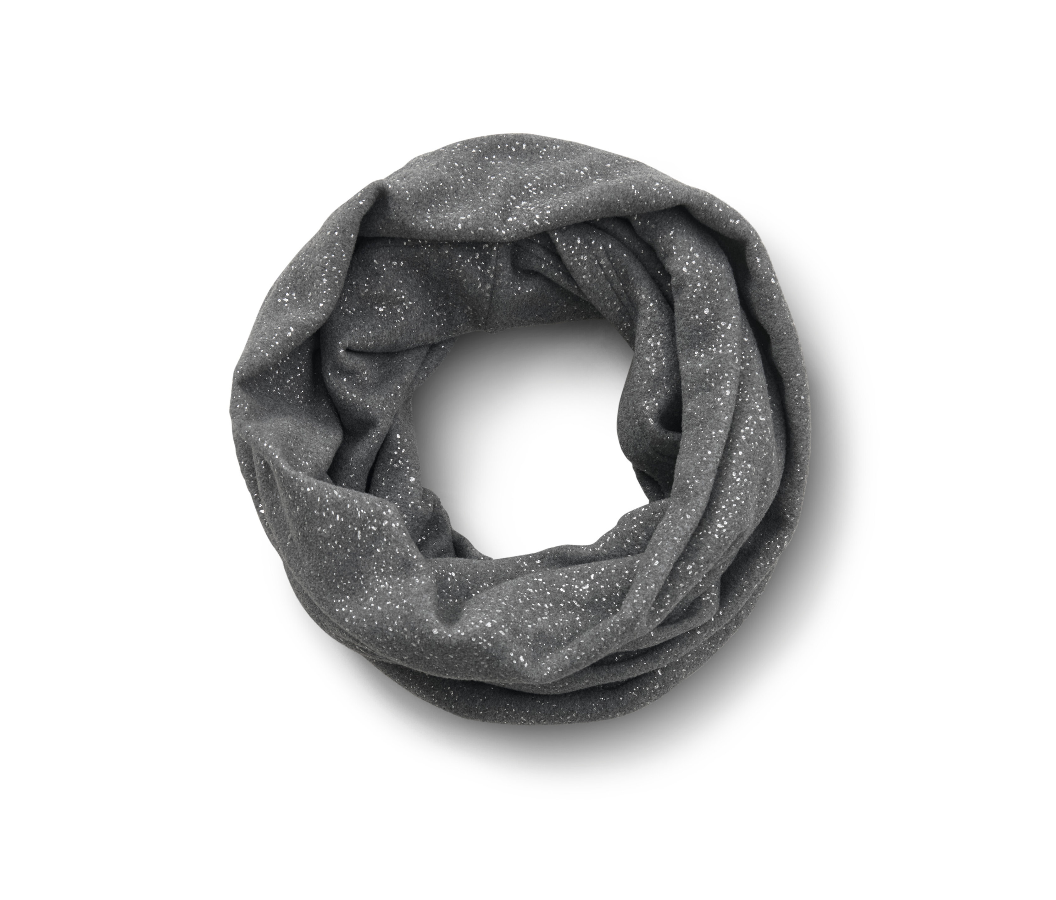 Tchibo - Błyszczący komin z polaru - kolor: szary