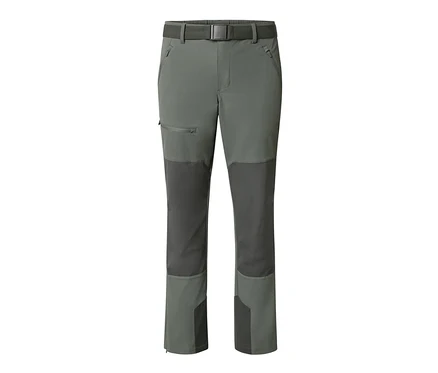 Spodnie outdoorowe khaki z paskiem.
