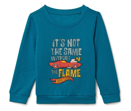 Niebieska bluza dresowa „Hot Wheels” dla dzieci z motywem samochodu.