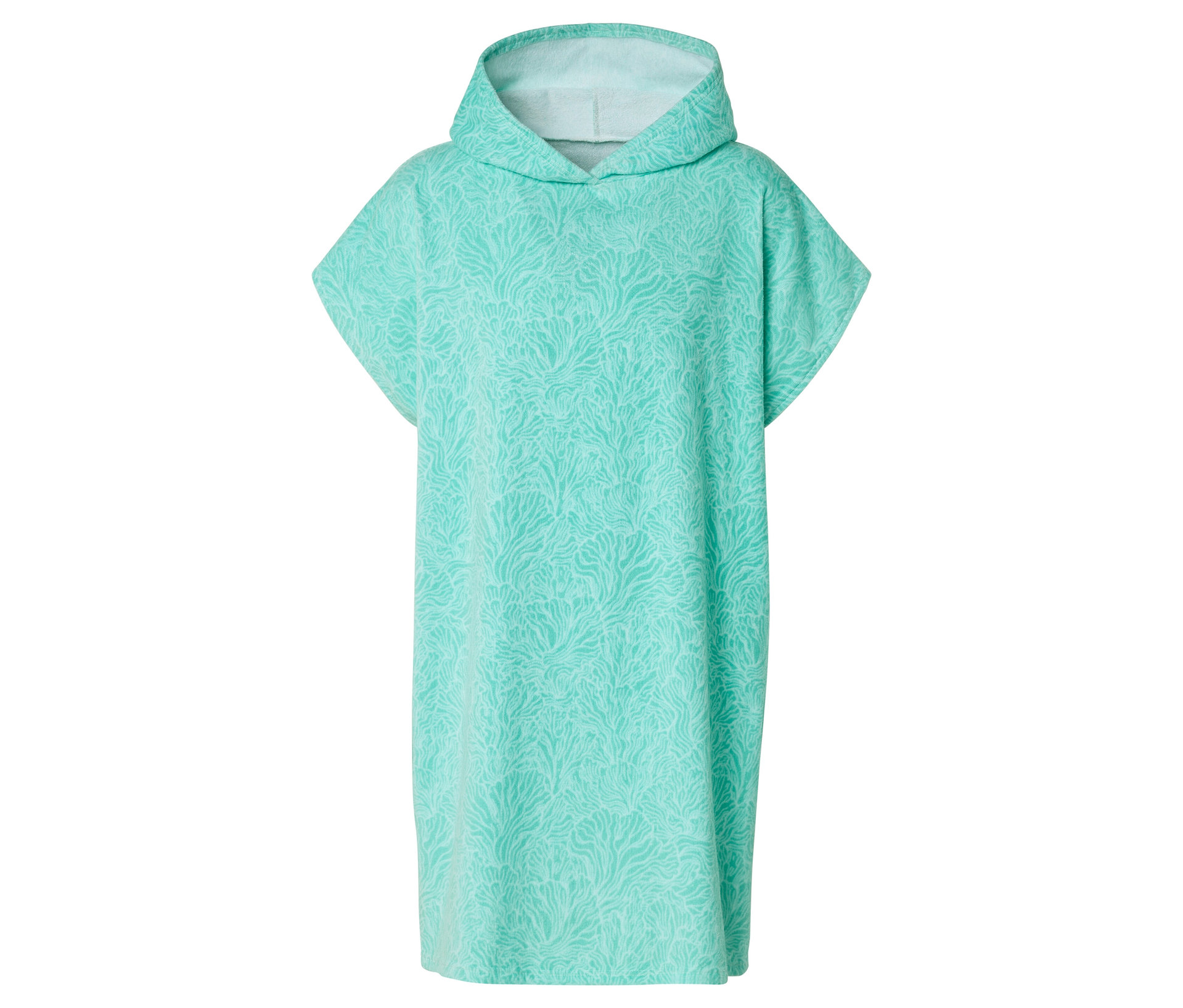 Tchibo - Poncho do przebierania z tkaniny frotte - kolor: turkusowy