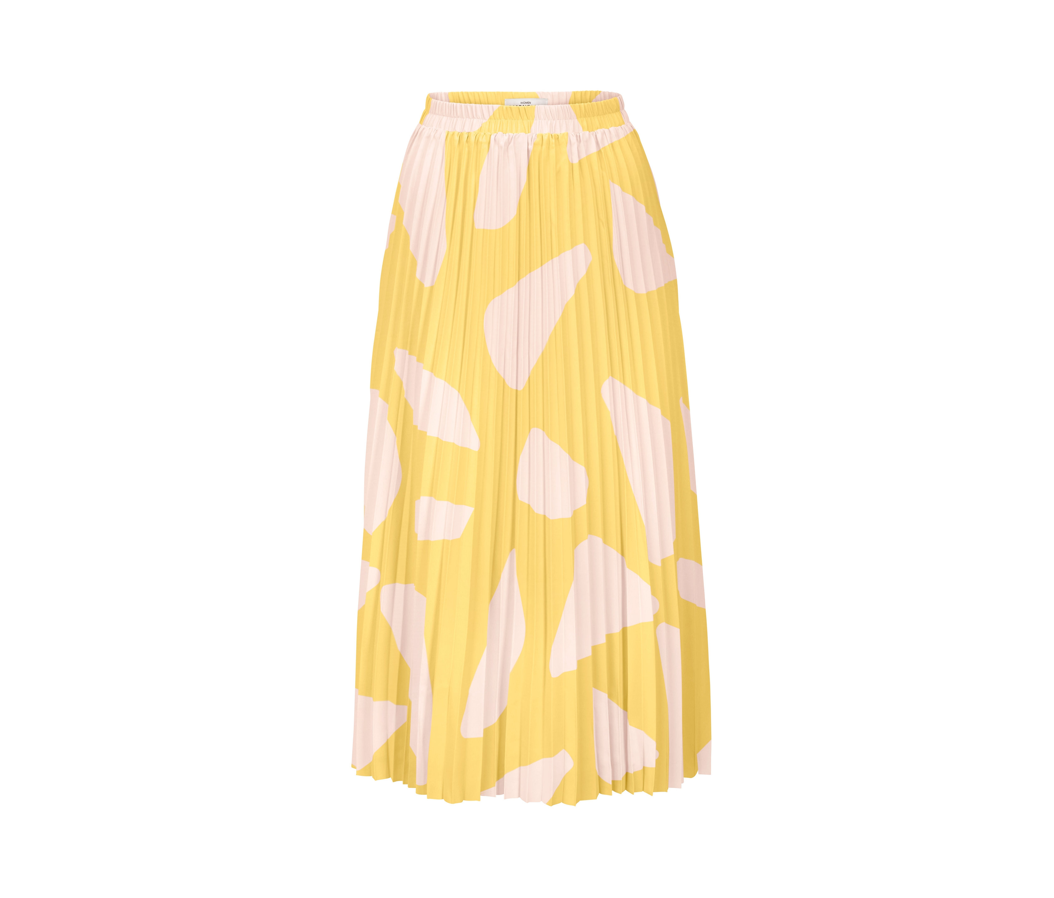Tchibo - Spódnica plisowana z nadrukiem- żółty