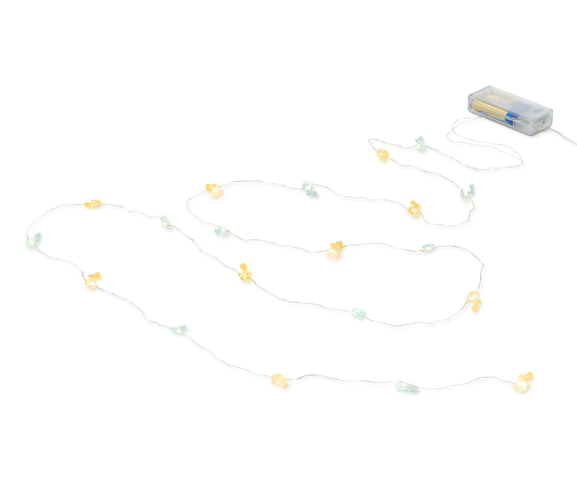 Tchibo - Łańcuch świetlny mikro LED z zajączkami - kolor: żółty/zielony