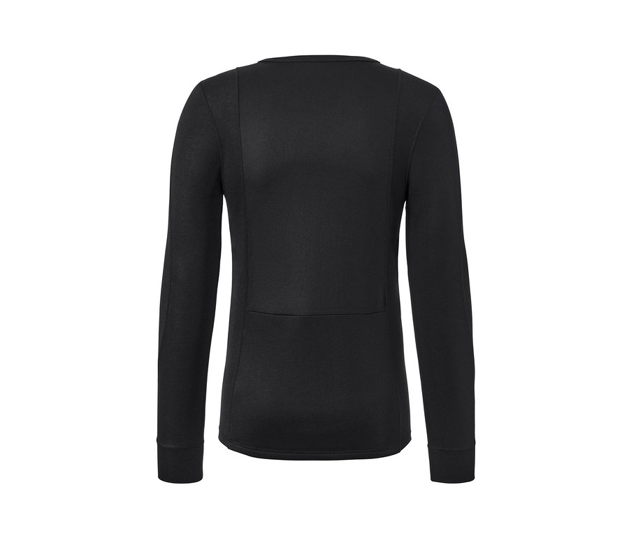 Szczegółowy widok z tyłu czarnej termicznej bielizny funkcyjnej.