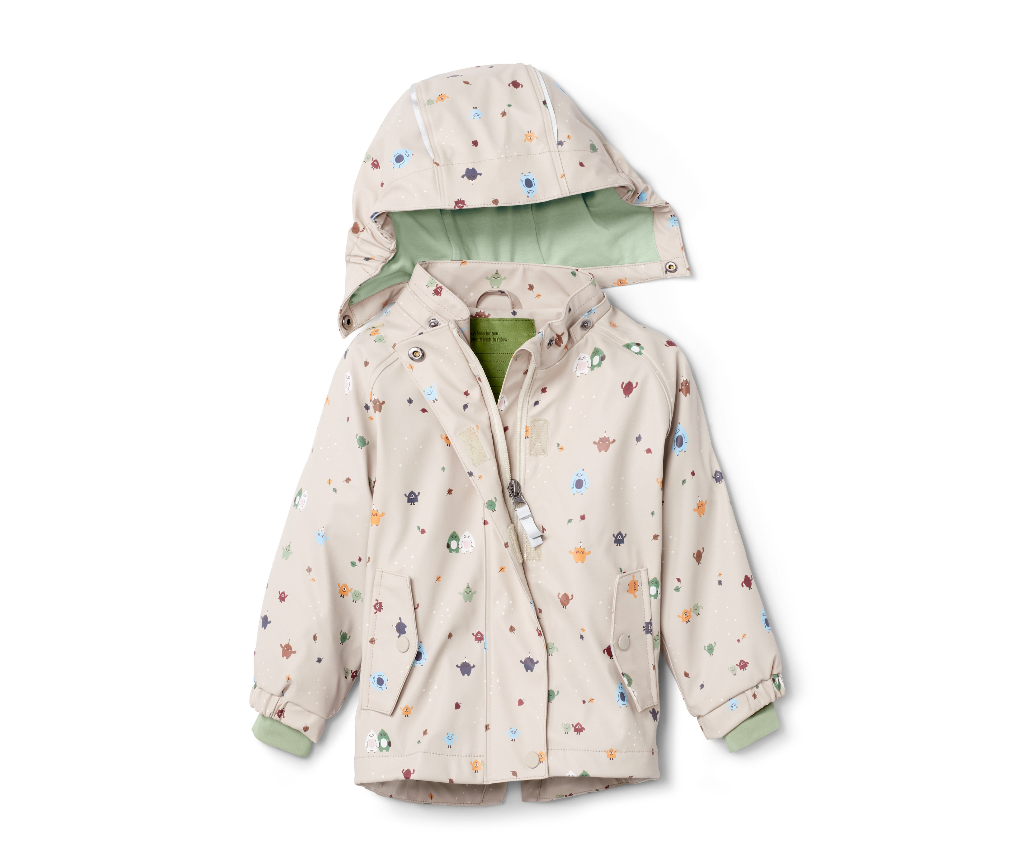 Tchibo - Ciepła kurtka deszczowa w stylu rybackim- biały/z nadrukiem