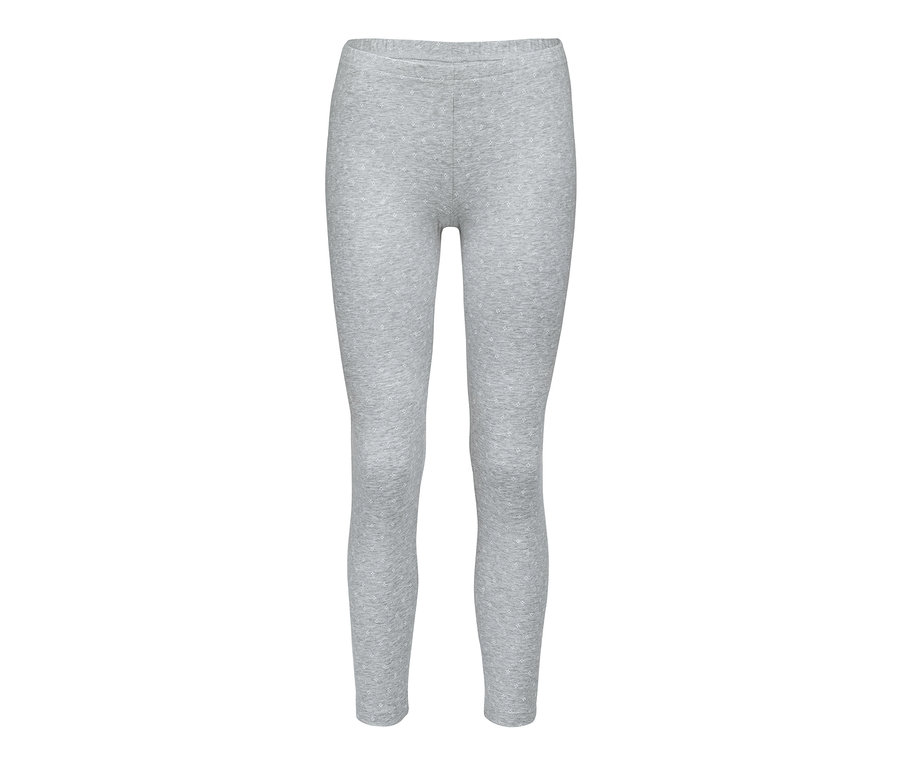 Szare legginsy z nadrukiem Dwustronnej piżamy damskiej z legginsami.