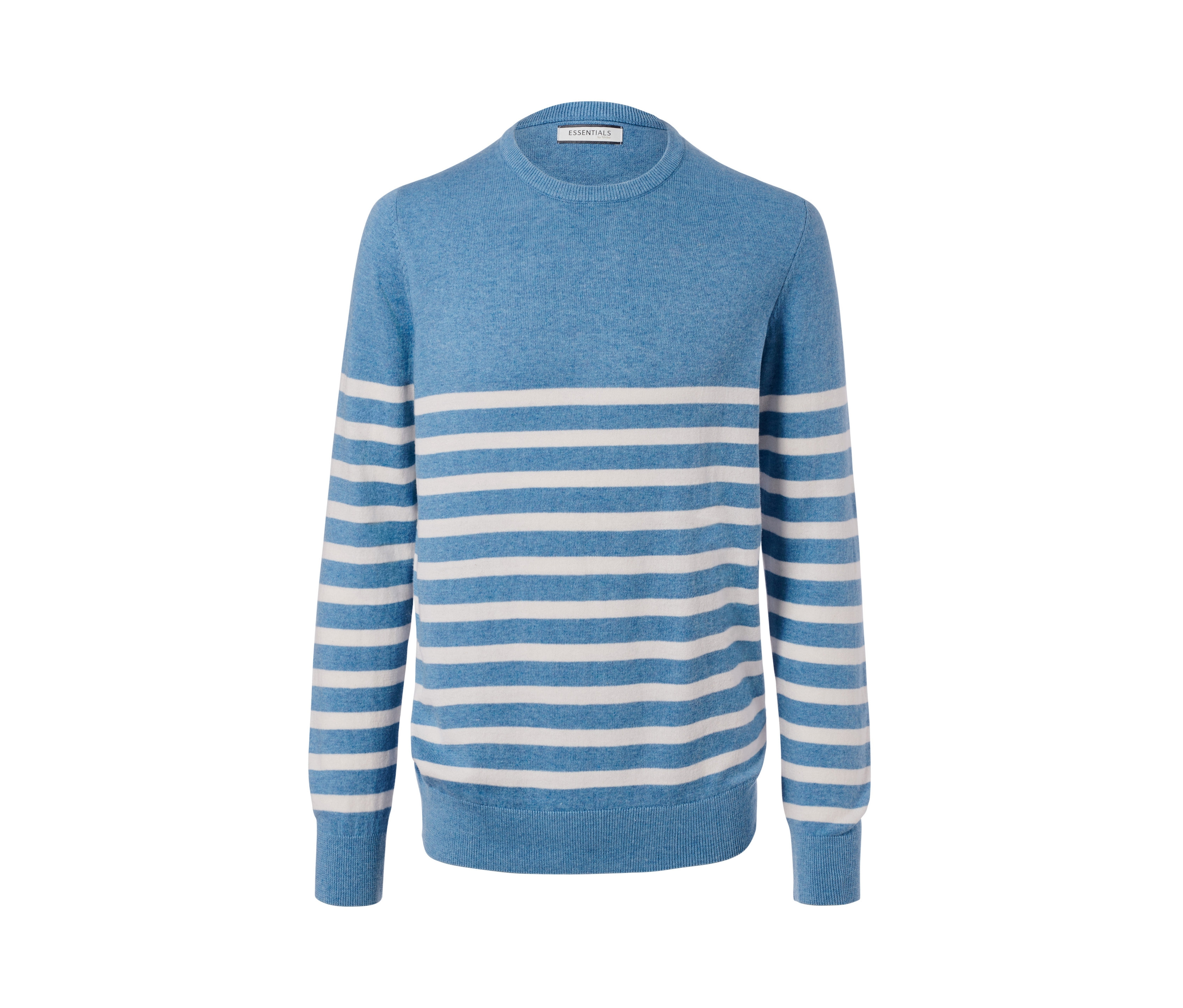 Tchibo - Sweter z okrągłym wycięciem pod szyją- niebieski/niebieski/w paski