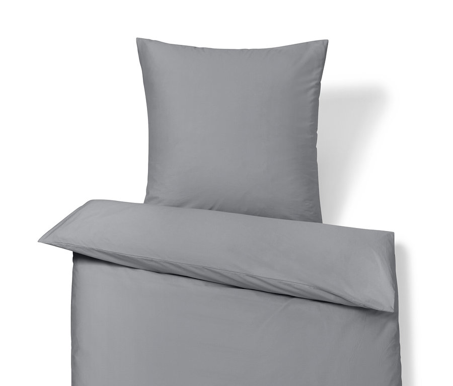 Szara pościel z satyny bawełnianej w rozmiarze standardowym i niestandardowym.