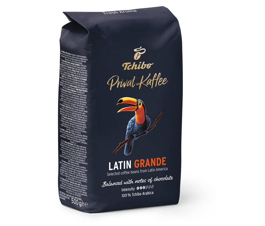 Opakowanie kawy ziarnistej Privat Kaffee Latin Grande - 500 g.