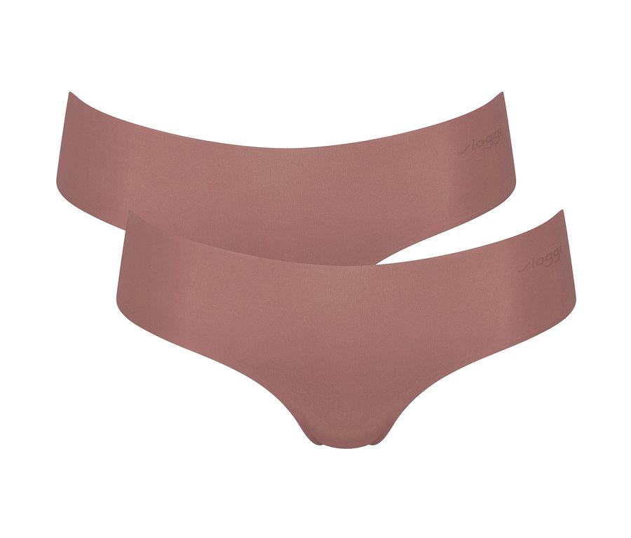 Dwie pary majtek typu hipster sloggi ZERO Microfibre 2.0 w kolorze różowym.