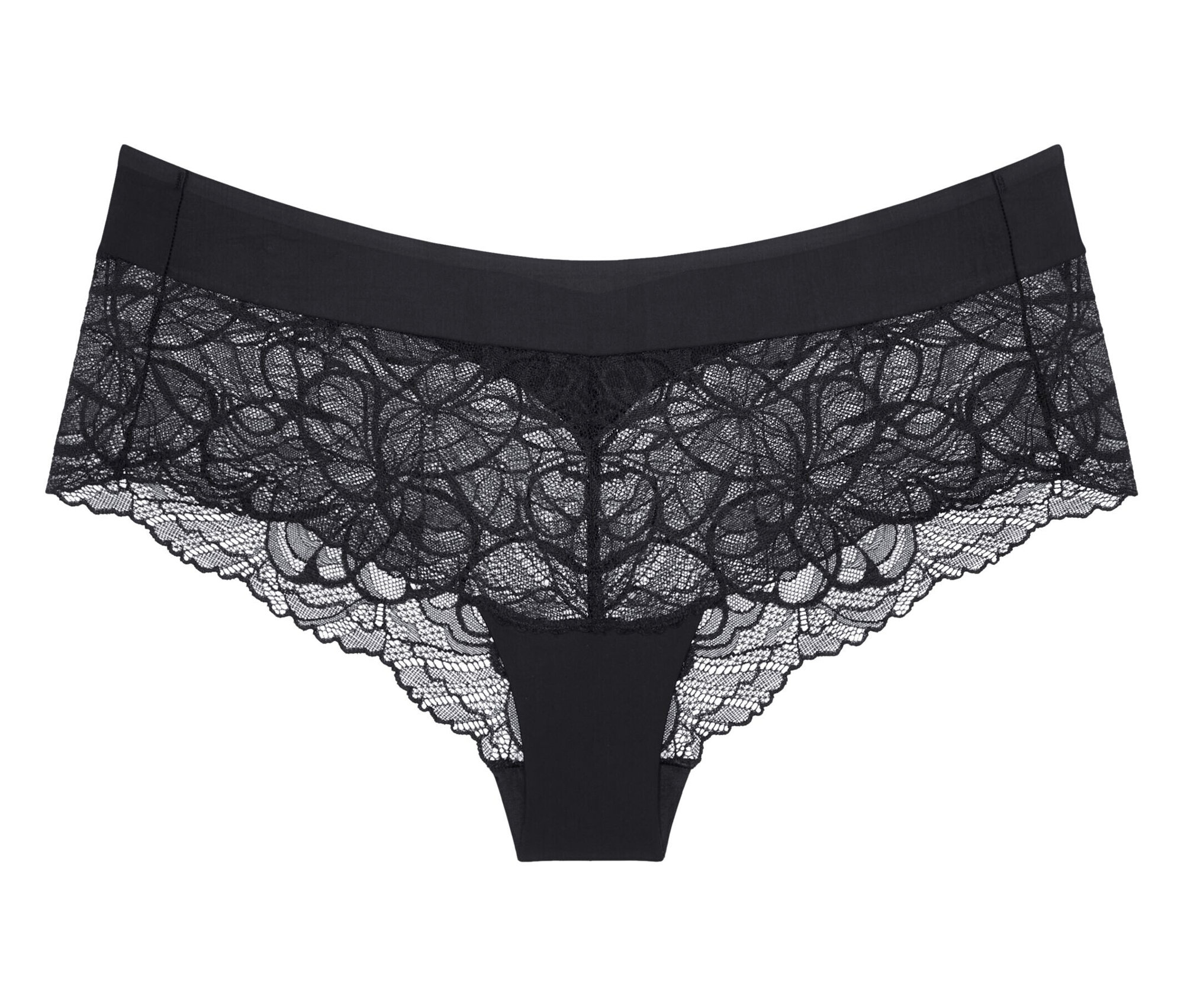 Figi koronkowe Triumph Body Makeup Illusion, czarny