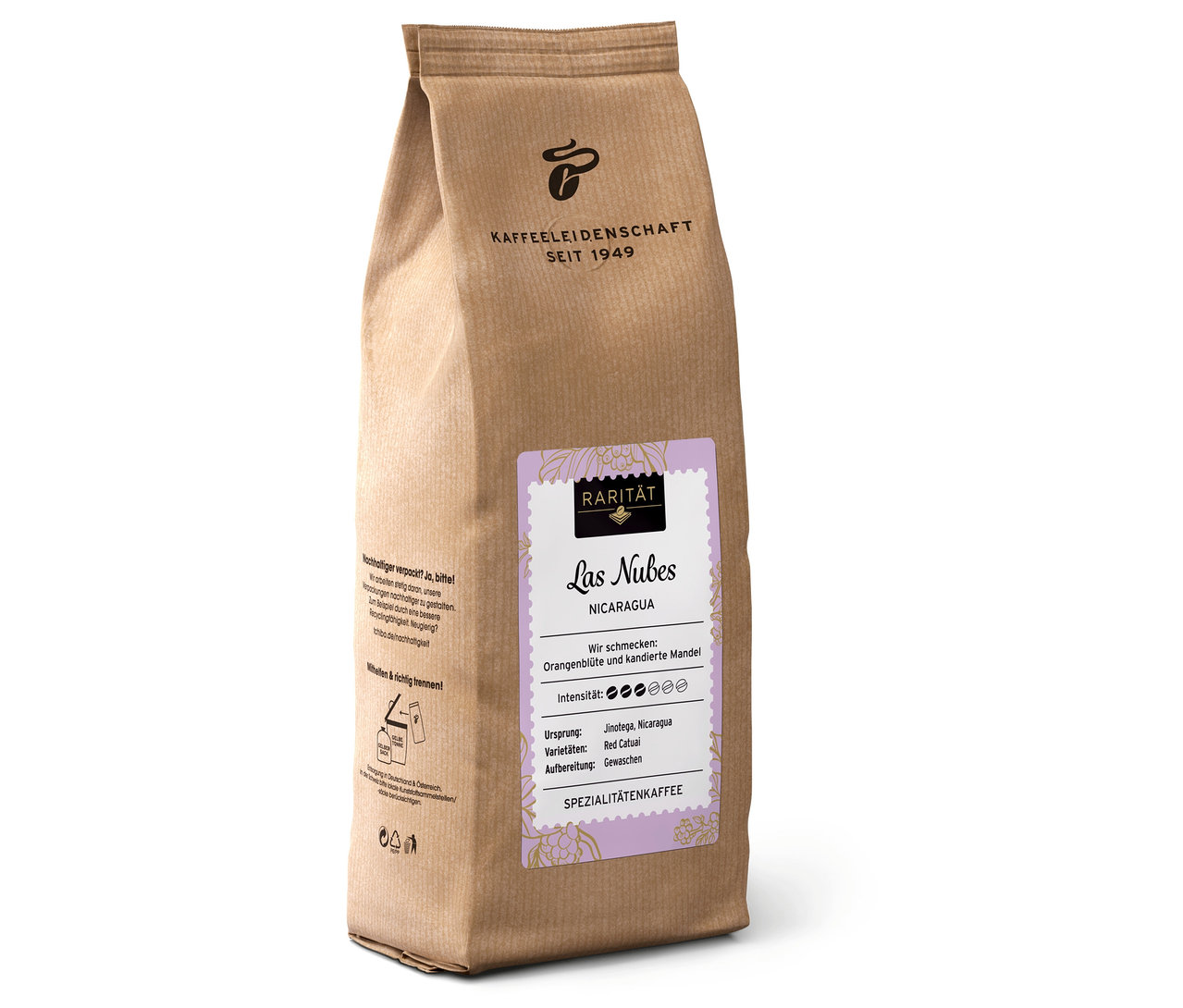 Brązowa paczka kawy Rarita »Las Nubes Nicaragua«.