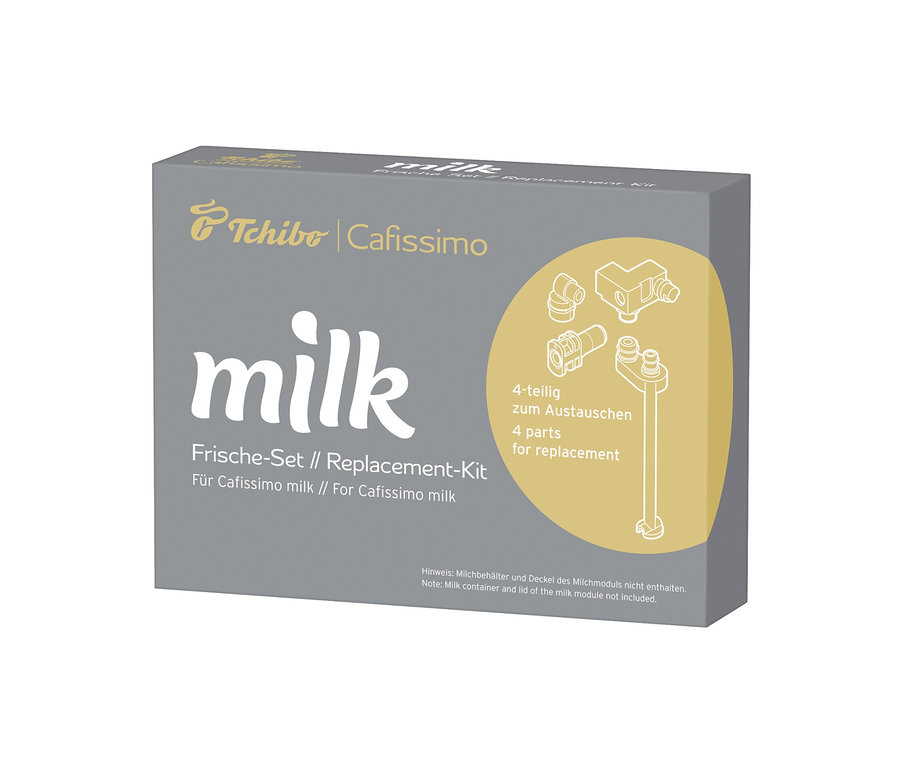 Widoczne opakowanie zestawu do układu mlecznego ekspresu Cafissimo milk.