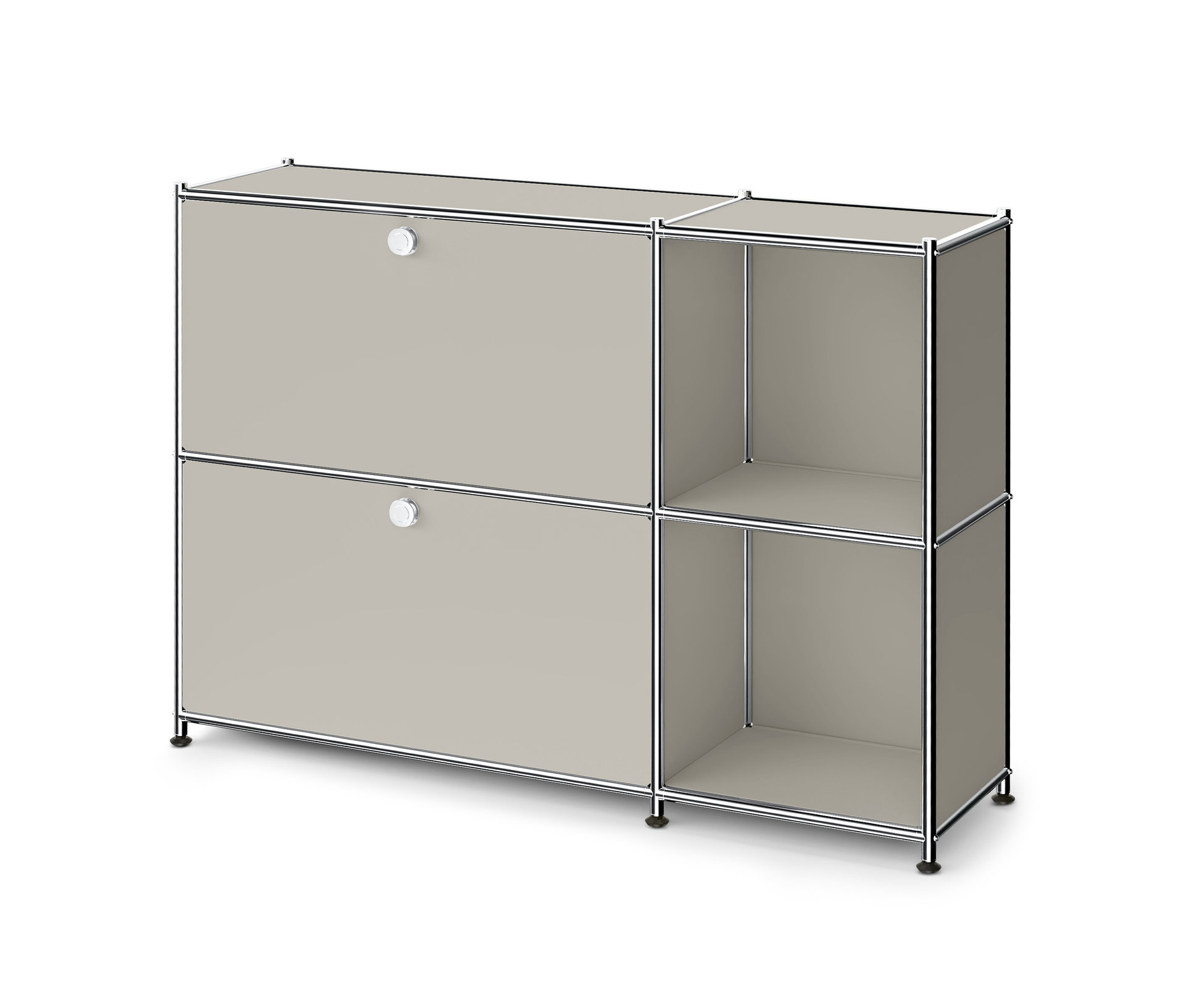 Tchibo - Metalowa szafka typu sideboard „Cn3 Slim Line” z 2 klapami - kolor: szary