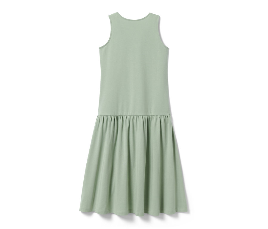 Widok z tyłu sukienki dżersejowej.