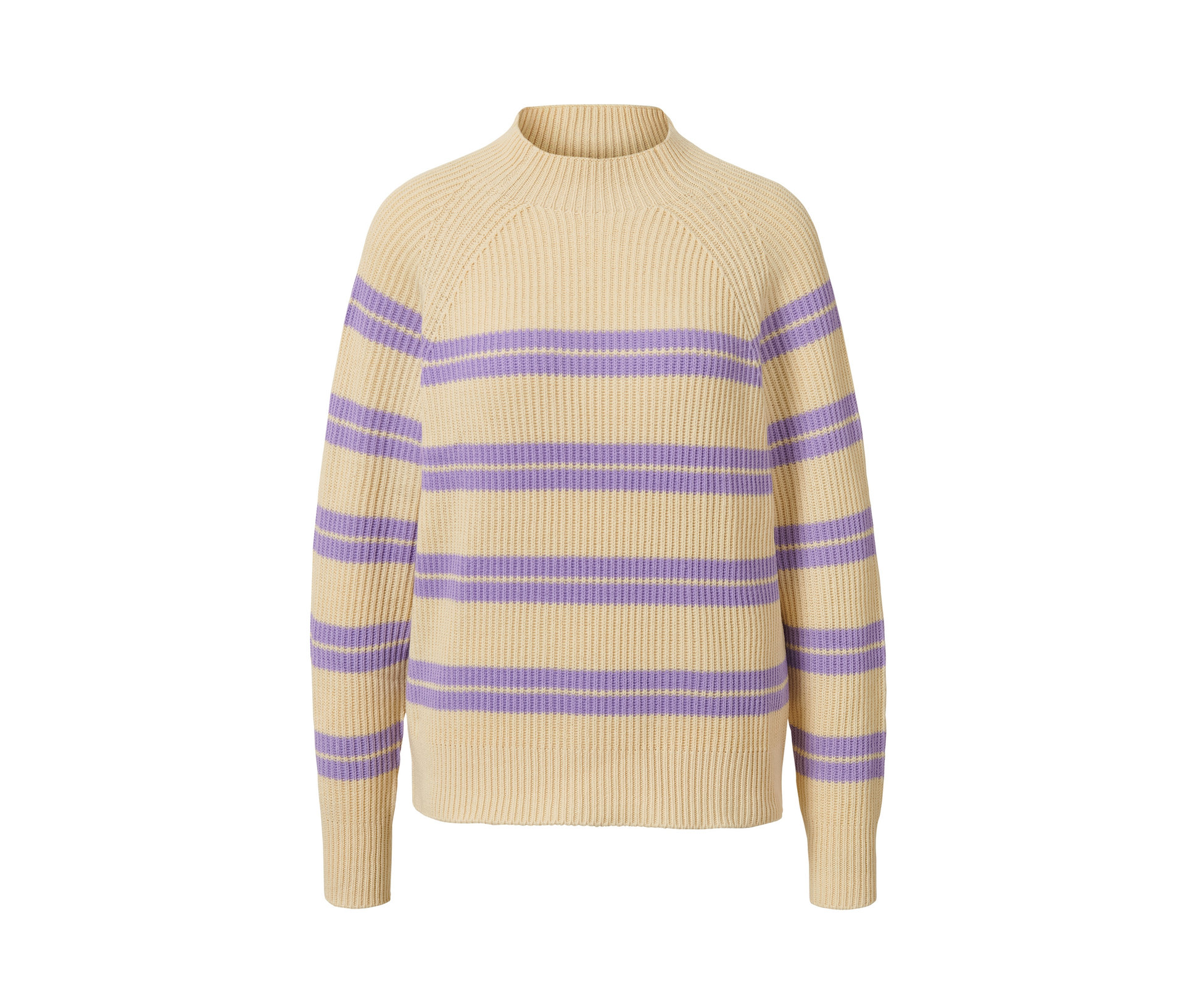 Tchibo - Pasiasty sweter z dzianiny- beżowy/w paski