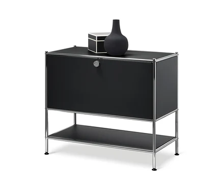 Czarna szafka typu sideboard »CN3« z 1 klapą.