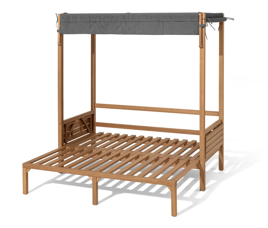 Wypoczynkowy kosz plażowy „Tinus” z wysuwanym podnóżkiem.