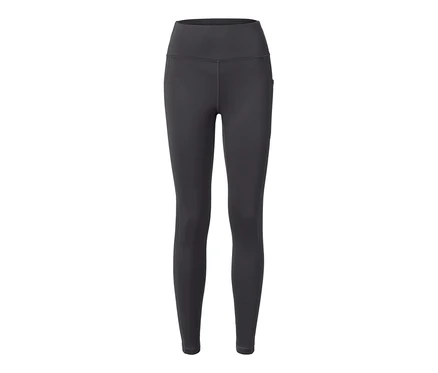 Czarne ocieplane legginsy.