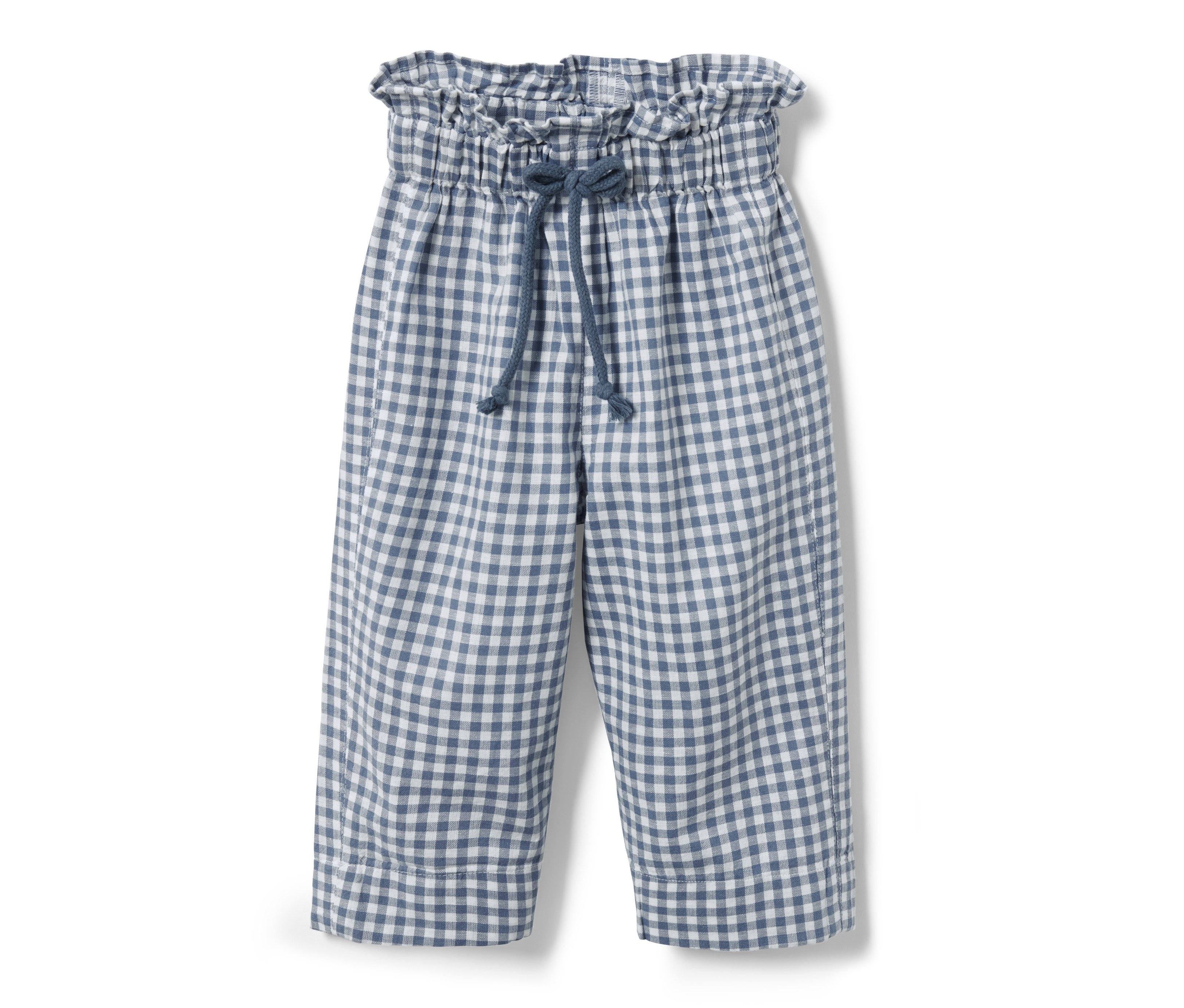 Tchibo - Kuloty z lnem- biały/szary/w kratkę