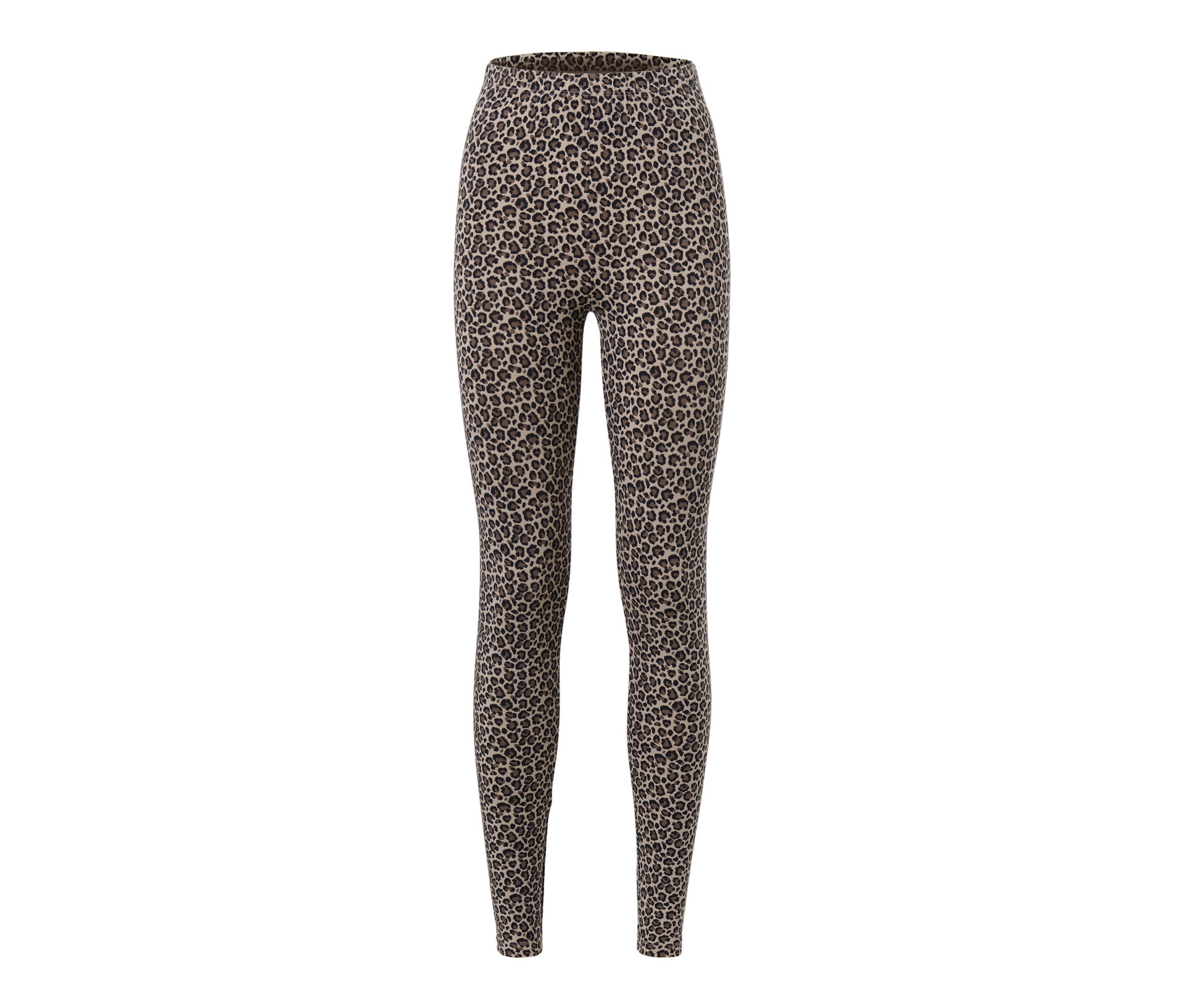 Tchibo - Wzorzyste legginsy- czarny/brązowy/z nadrukiem