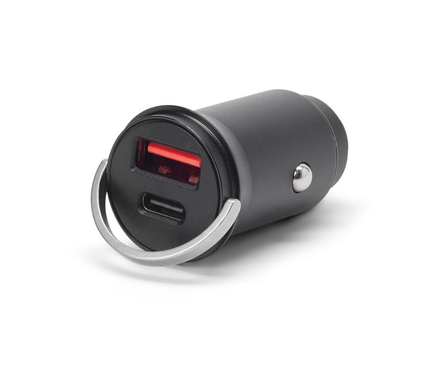 Szara szybka ładowarka samochodowa.