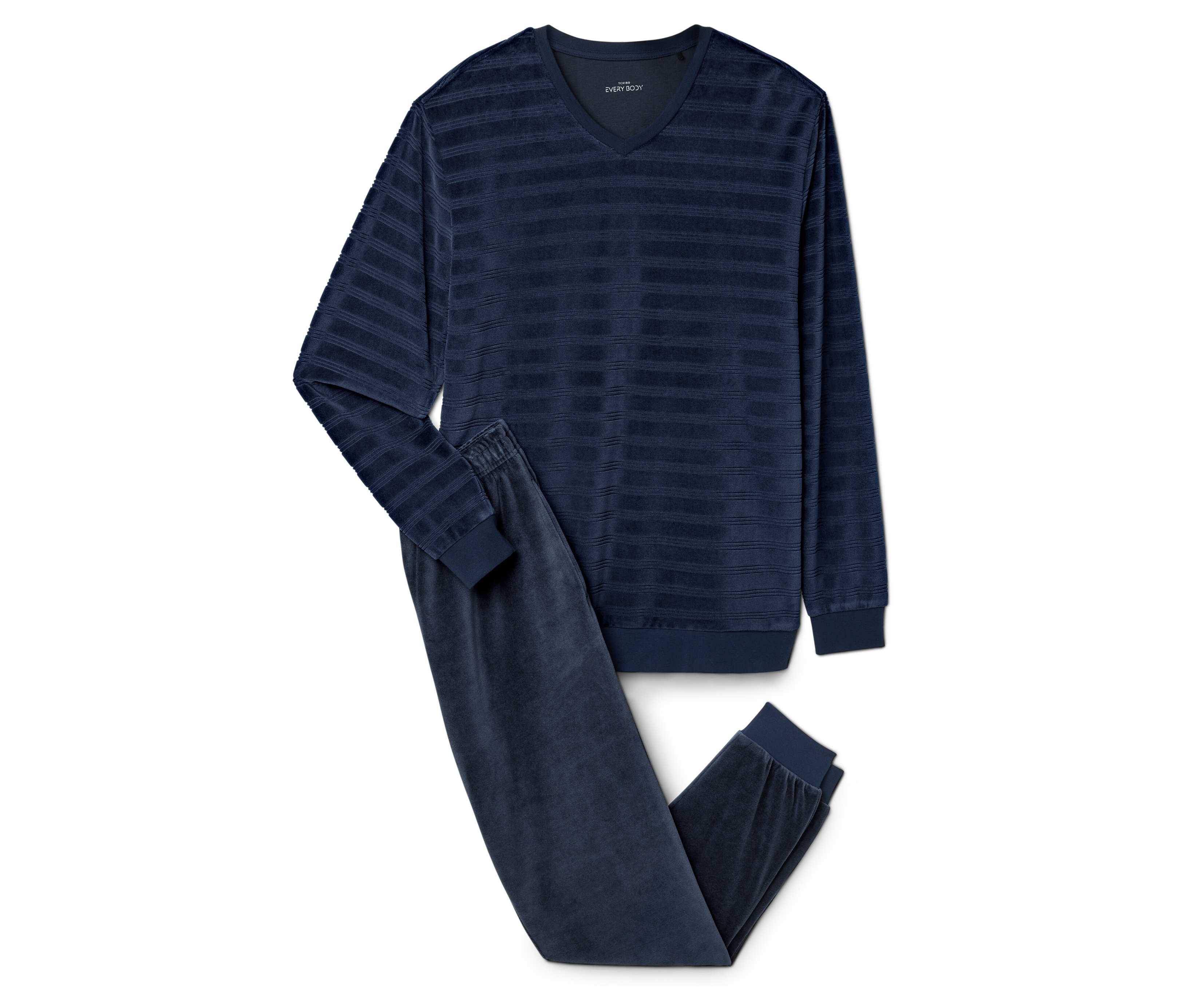 Tchibo - Welurowa piżama, niebieski