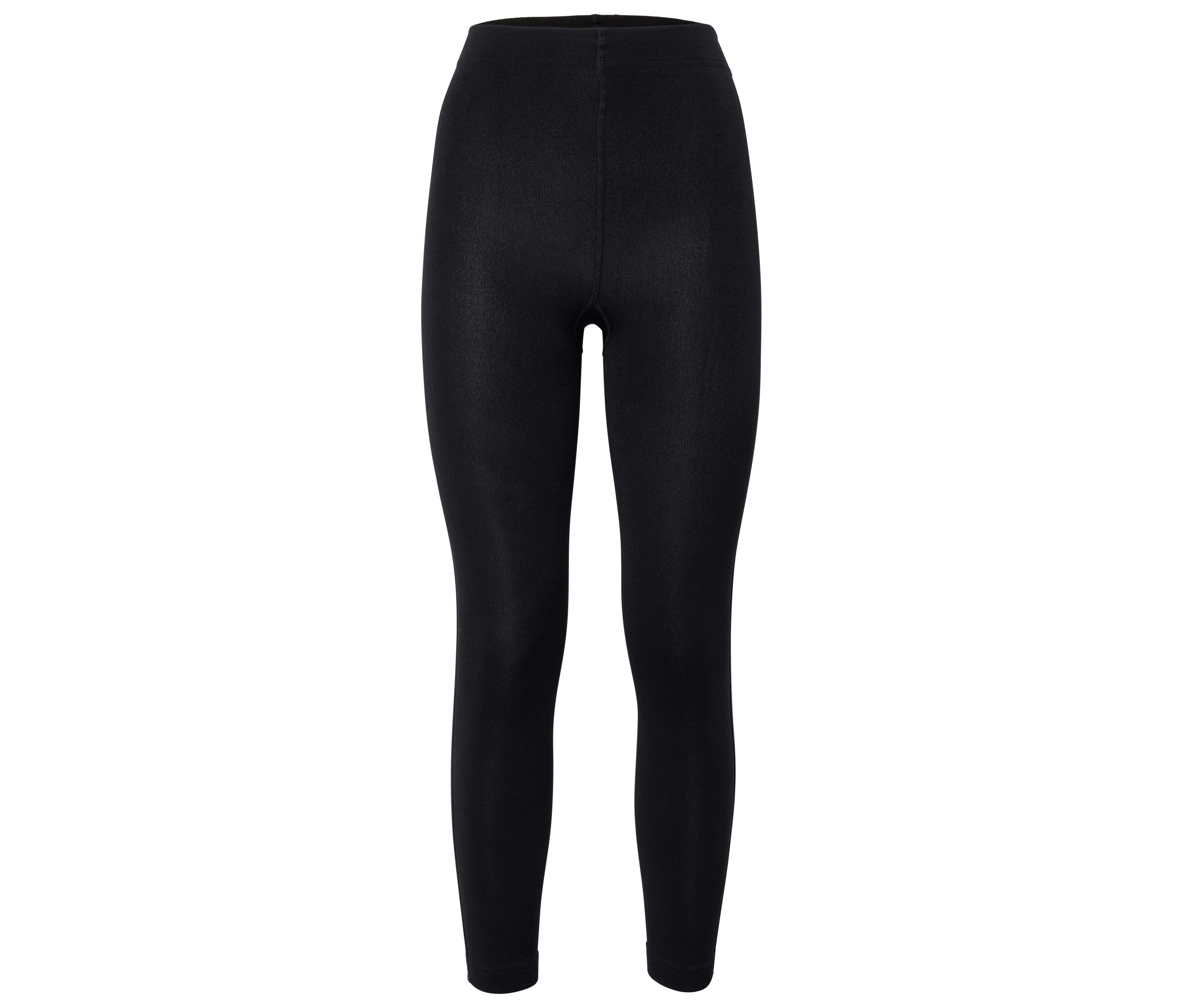 Tchibo - Grube legginsy z błyszczącą taśmą- czarny