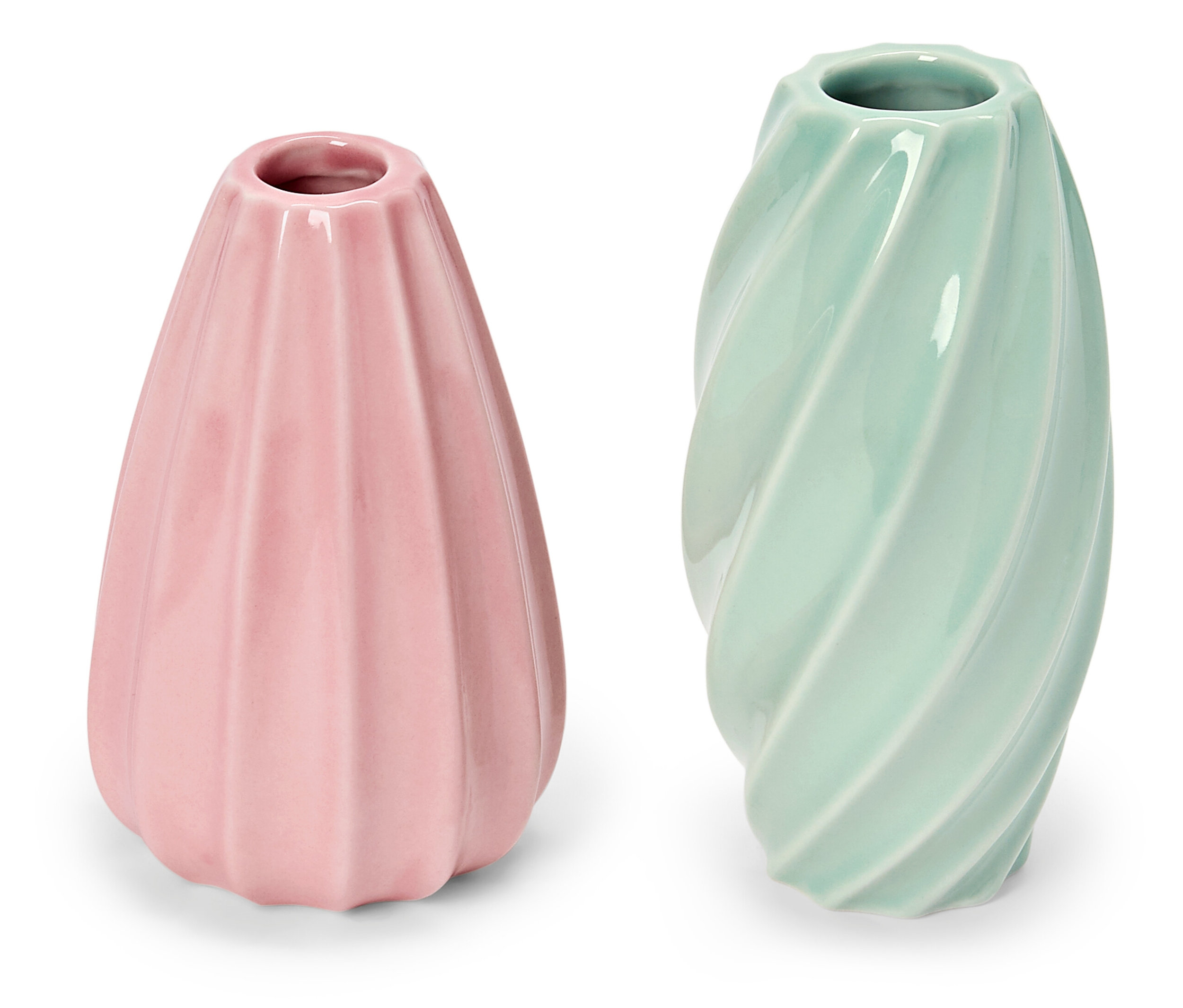 Tchibo - Zestaw wazonów - kolor: zielony/różowy