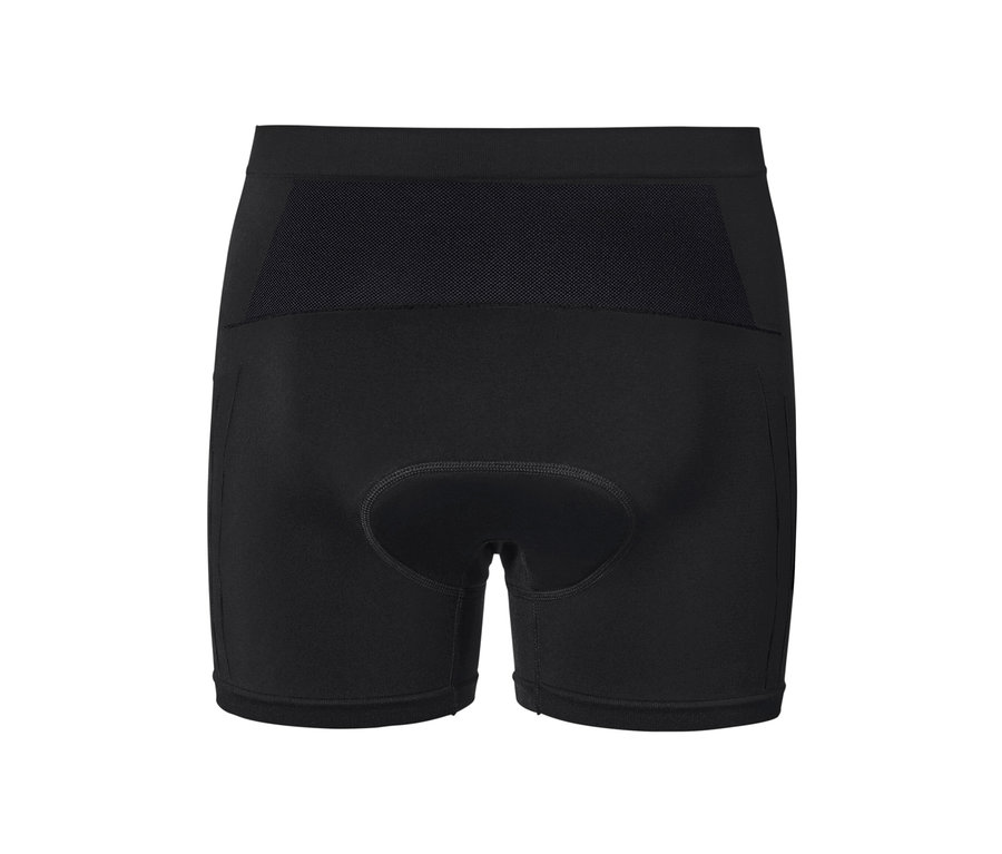 Czarne bokserki rowerowe.