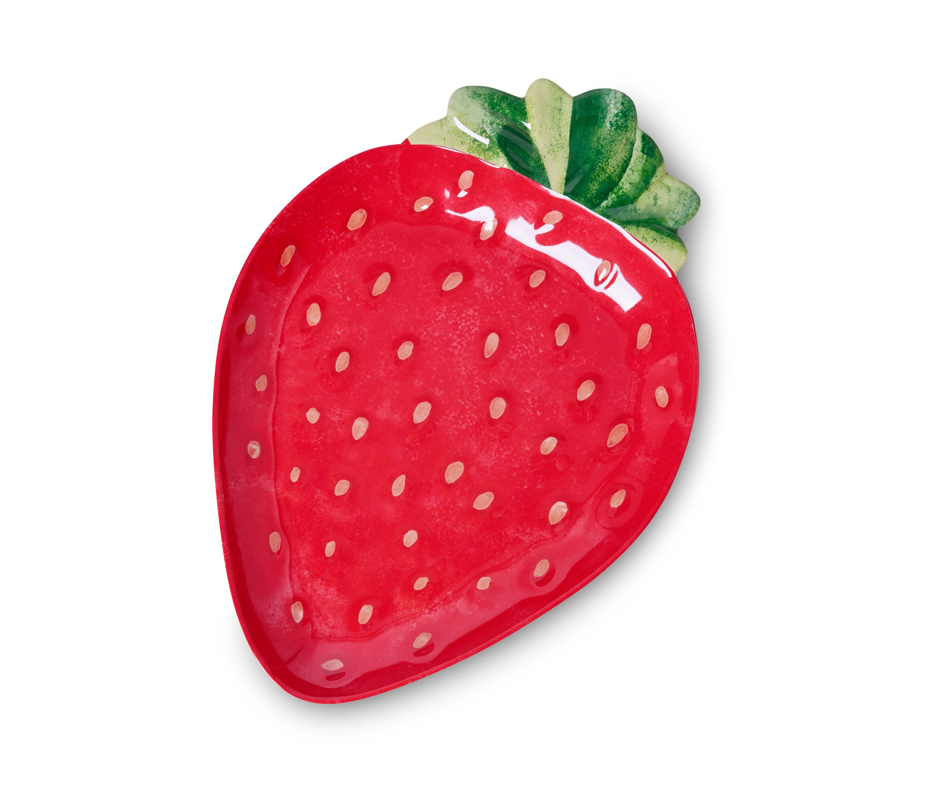 Tchibo - Talerz do serwowania - kolor: zielony/czerwony