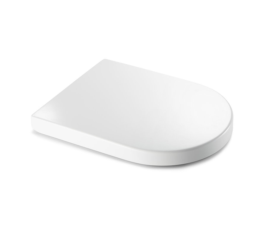 Biała deska sedesowa premium z automatycznym opuszczaniem.