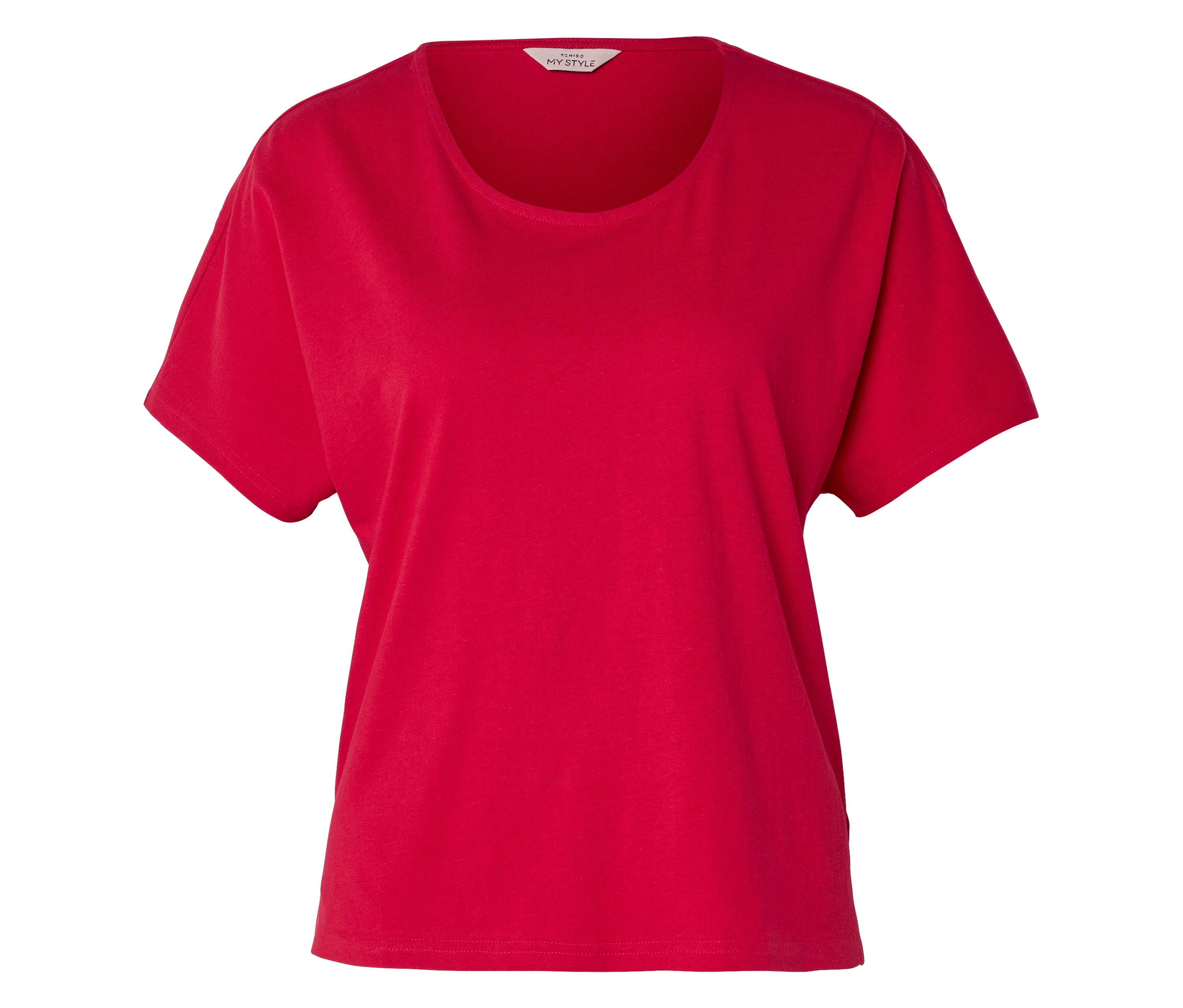 Tchibo - Bluzka z mieszanki materiałowej z zawartością lnu- czerwony